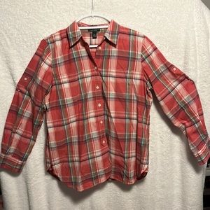Womens Lg plaid shirt